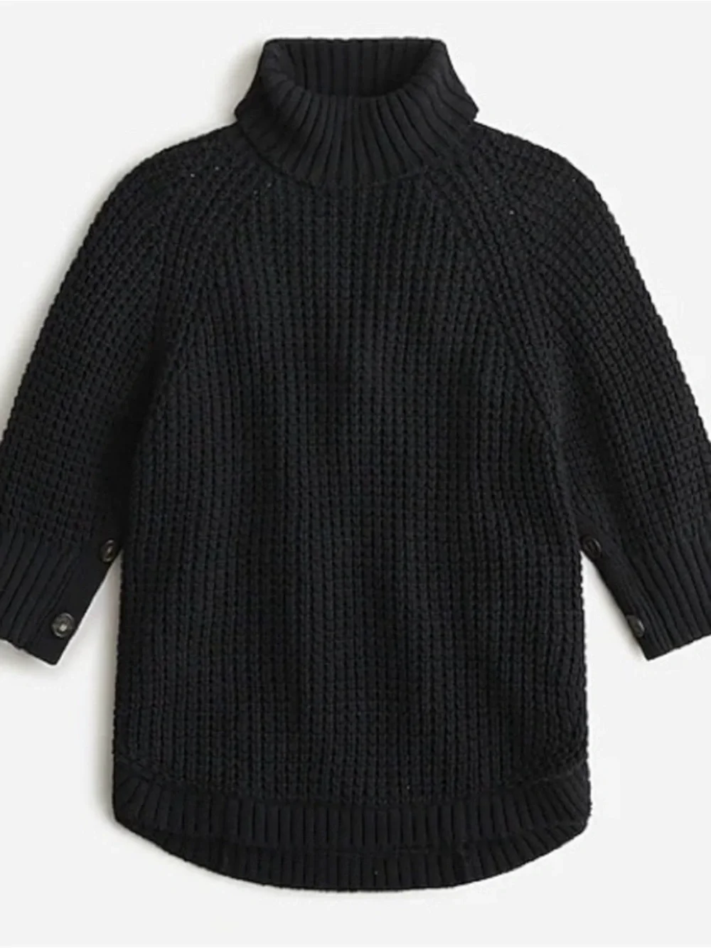 J. Crew Black Chunky Turtleneck Tunic Sweater size S/M. EUC.